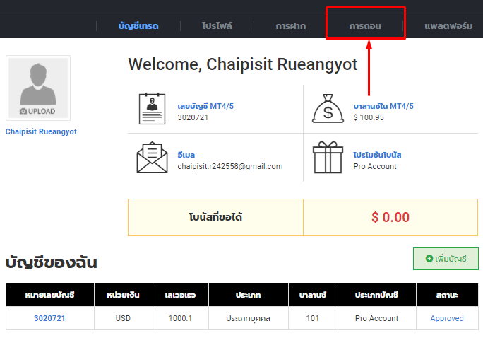 พื้นที่สมาชิก land-fx